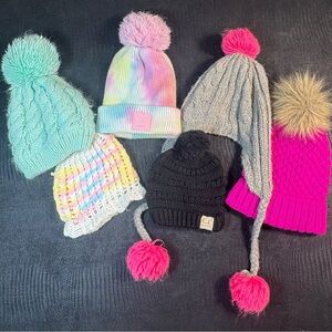 Girls Colorful Knit Beanie Collection